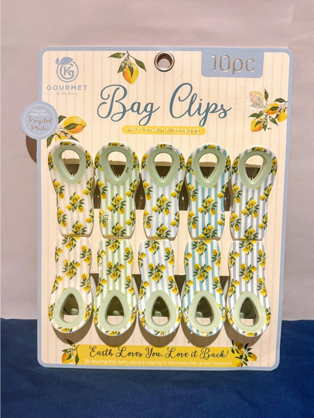 Gourmet Kitchen Lemon Bag Clips – Set of 10